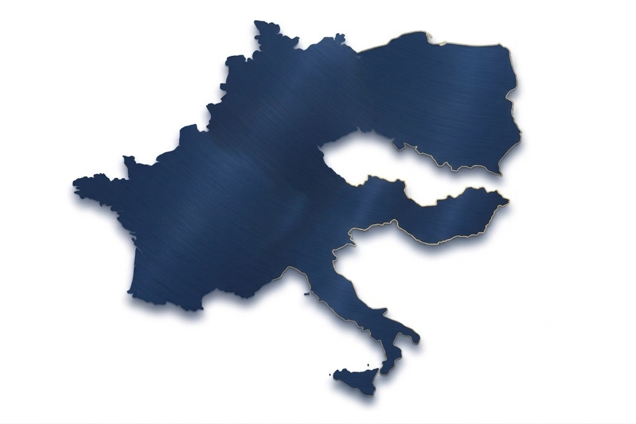 Grenzkarte Mitteleuropa vereint